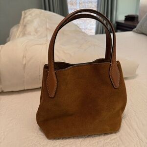 Madewell Mini Suede Tote - tan